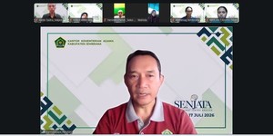 SENJATA Jumat Digelar Melalui Zoom, Diskusi Interaktif Perkuat Implementasi Program Ekoteologi di Kemenag Jembrana