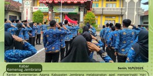 Kemenag Jembrana Gelar Apel Peringatan Hari Pahlawan 2025: Teladani Semangat Pengorbanan dan Persatuan
